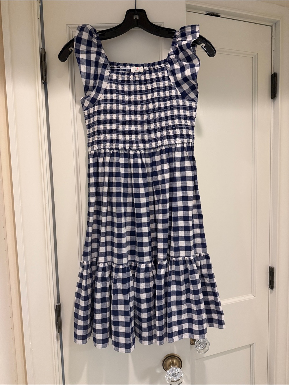 Crewcuts Girls Navy and White Gingham Sundress